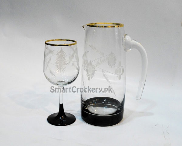 Water Set Black Wine 7 pcs