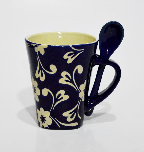 Flower Mug With Spoon