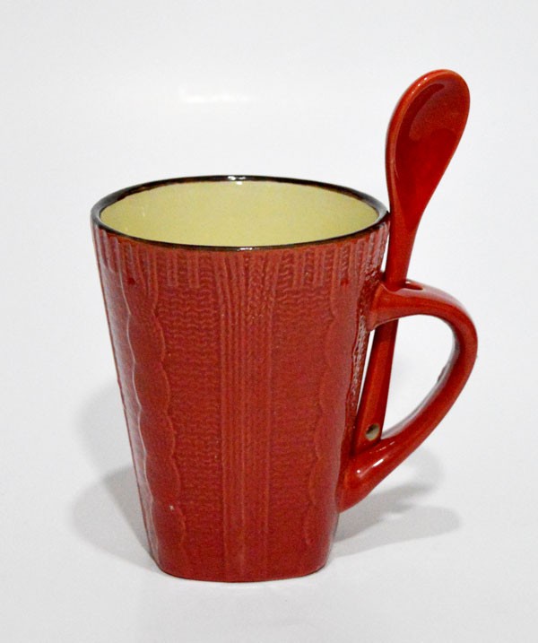 Flower Mug With Spoon
